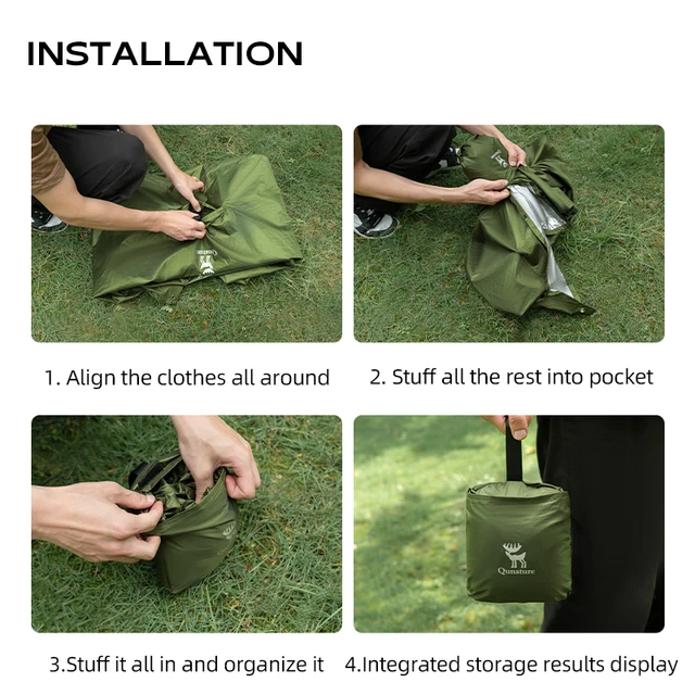 Qunature 3-in-1 Waterproof Raincoat 6