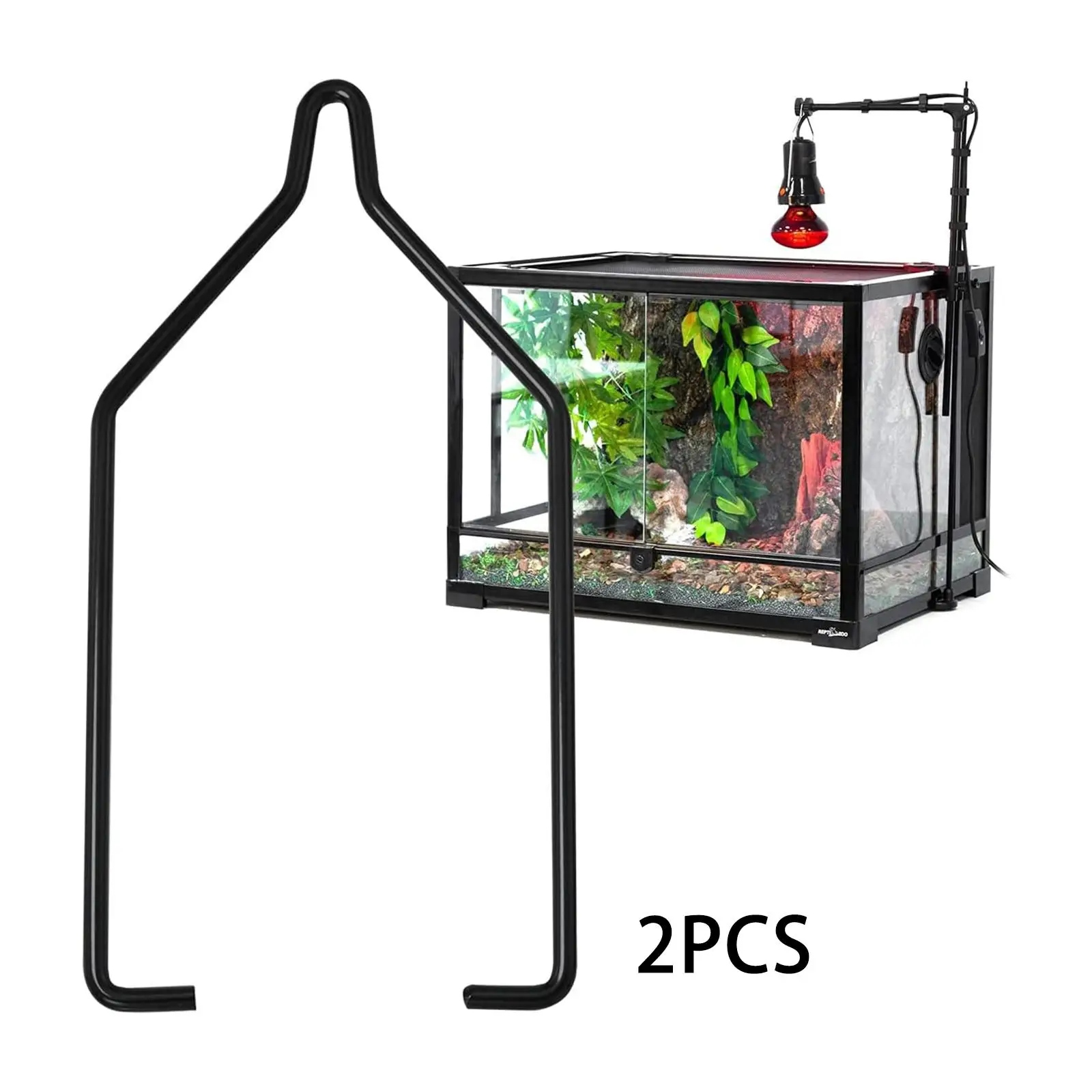 Reptile Lampshade Fixing Clip Fixture Dome Bracket Hanging Metal Reptile Dual Lamp Stand Lamp Hanger Holder Lamp Clip Hook