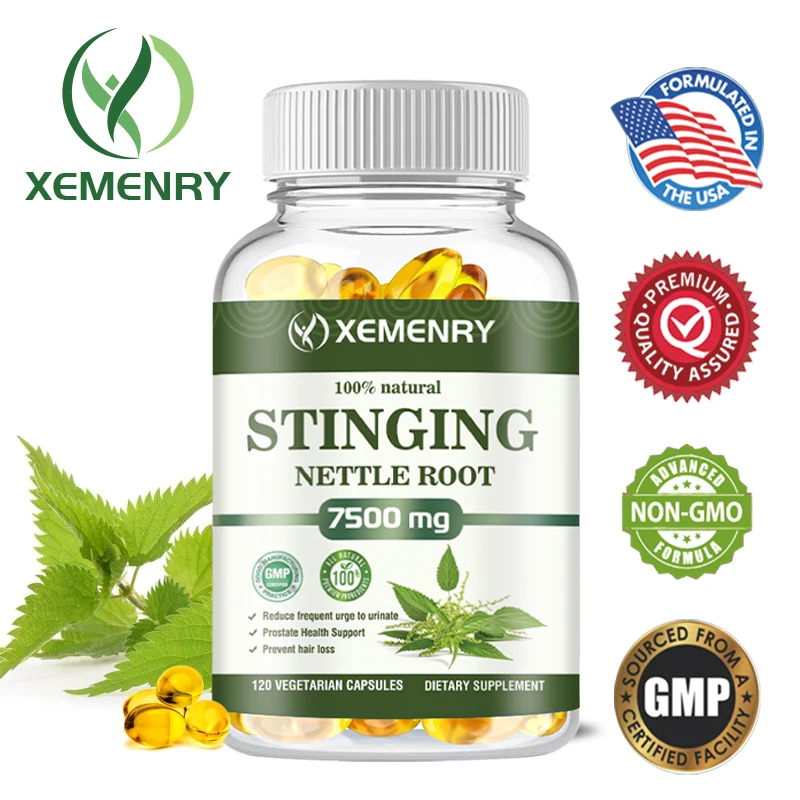 

Nettle Root Extract 7500 mg - Best Supplement for Men Vegan Friendly, Non-GMO, Gluten Free