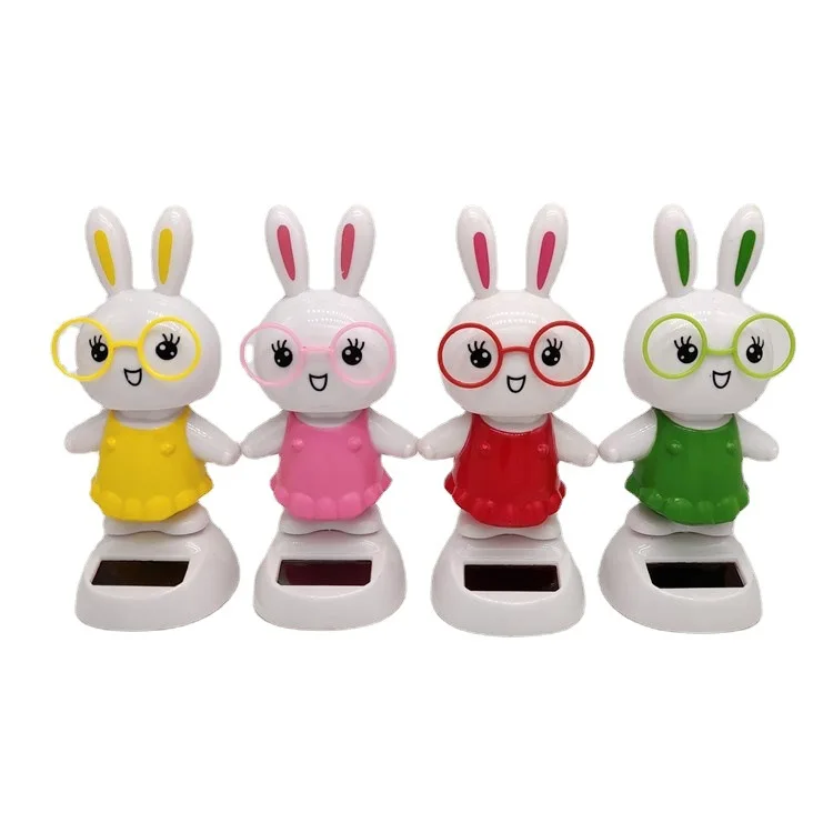 Solar Tanzen Figuren Schütteln Kopf Kaninchen Schwingen Spielzeug