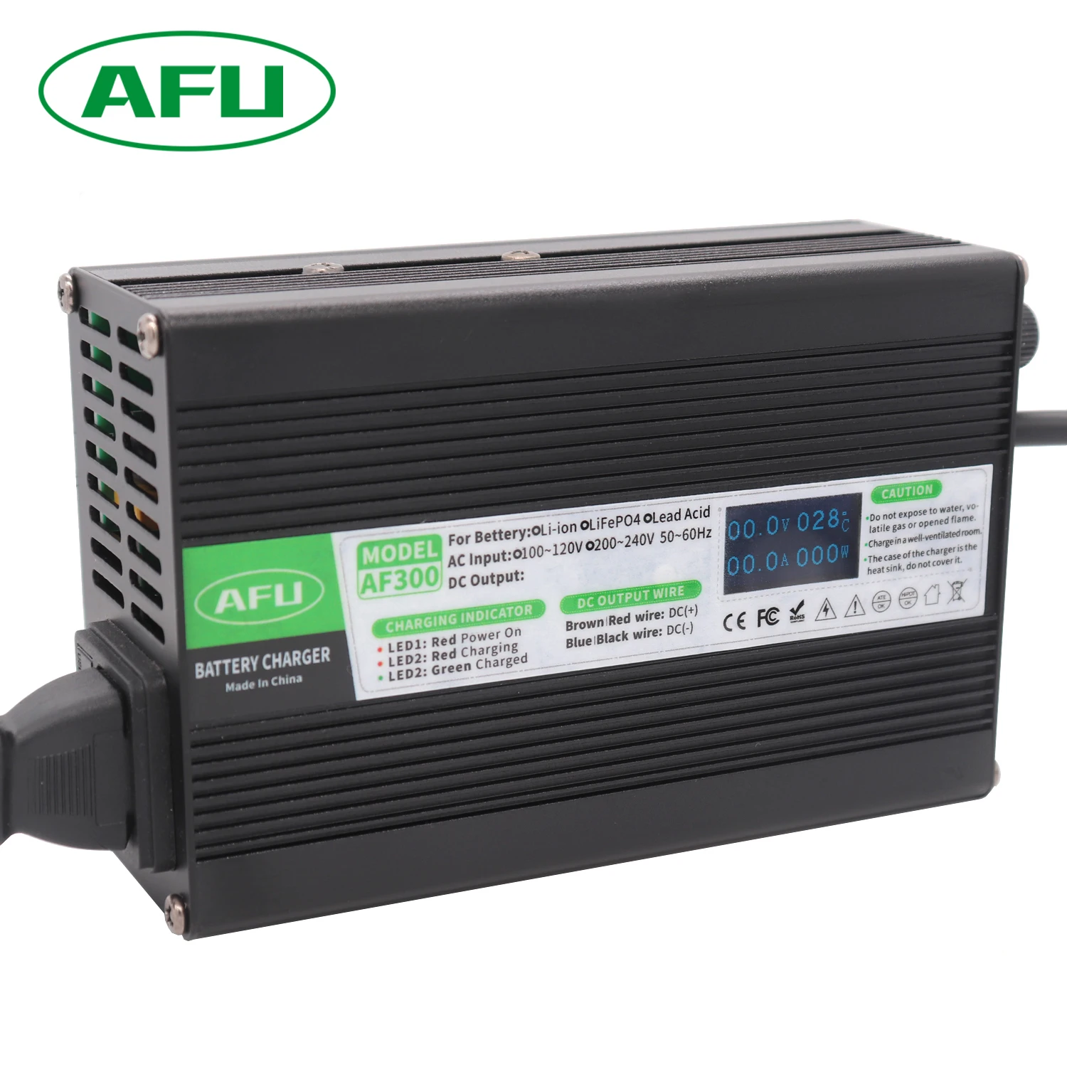 25.2V 6A 리튬 이온 충전기 6S 22.2V 전기 자전거 리튬 배터리 알루미늄 쉘 팬 OLED 디스플레이, 고속 충전기