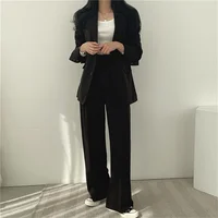 Elegant Office Lady Business Suit Set Blazers 2026 Spring New Women's Clothing Suit Jacket Casual Pants Set Wide Leg Suit Pants - Image 6