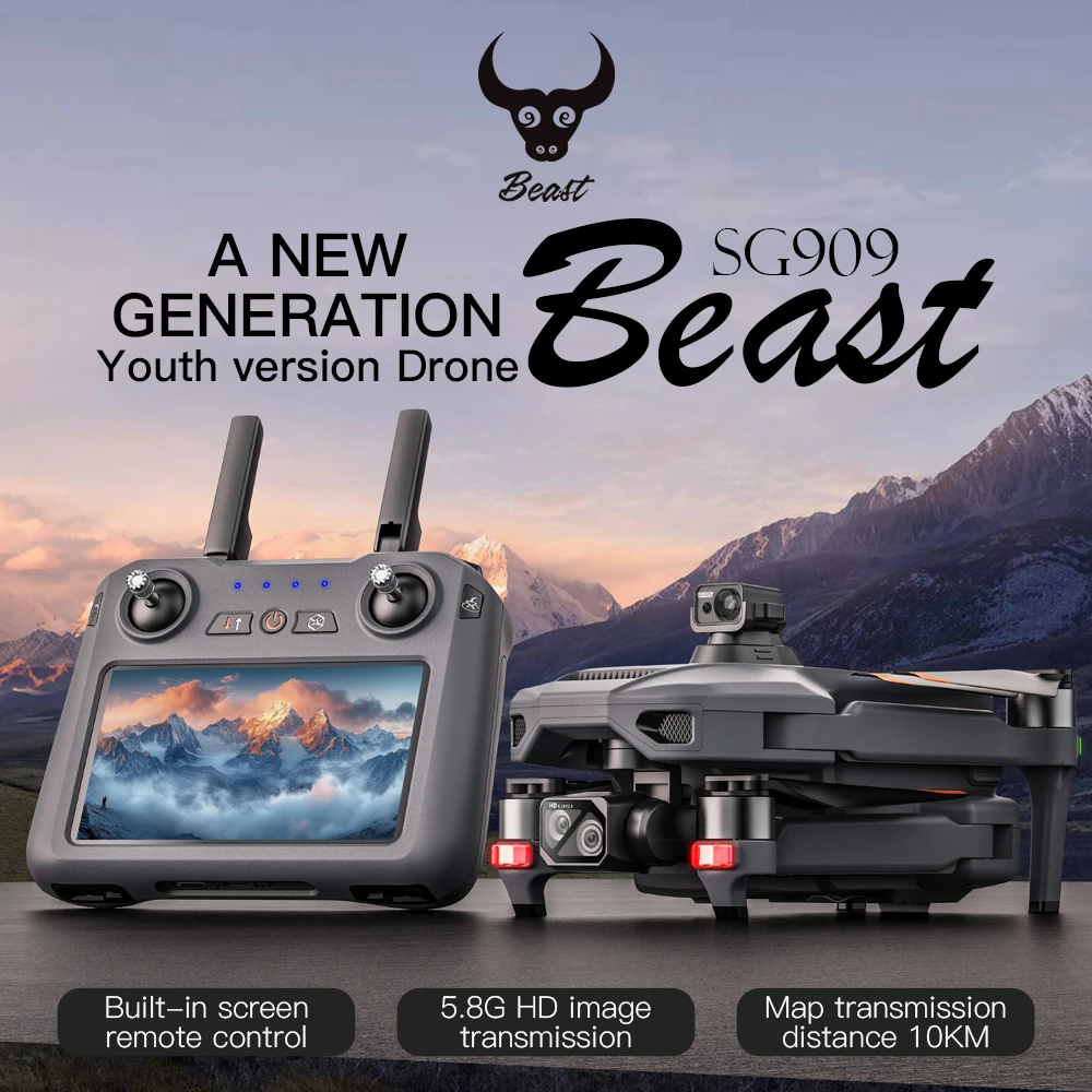 ZLL SG909 SG909MAX Professional Drone With 4K Camera GPS 3-Axis Gimbal 360 Obstacle Avoidance Touch Screen FPV Brushless RC Dron 3