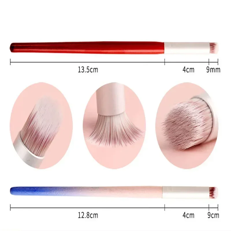Gradient Smudge Nail Brush Art Brushes for Manicure Uv Gel Polish Draw Paint Wooden Pen Nail Tools Accesoires Set 6