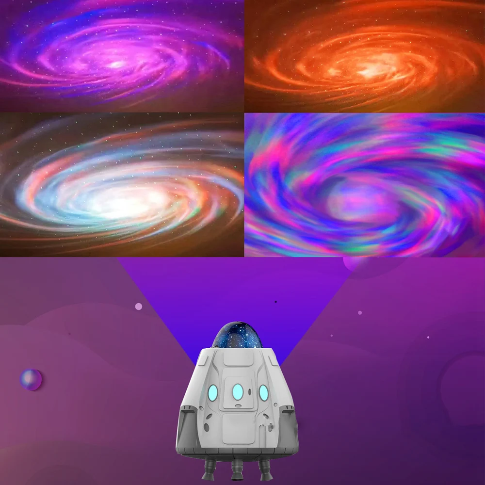 

Space Capsule Starry Sky Projection Light Bluetooth Milky Way Projector Night Lights LED Atmosphere Lamp Children's Day Gift