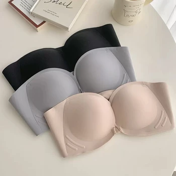 Front Buckle Strapless Underwear for Women with Small Breasts Gathered Invisible Marks and Anti-slip Bra Sexy Sports Bra 1