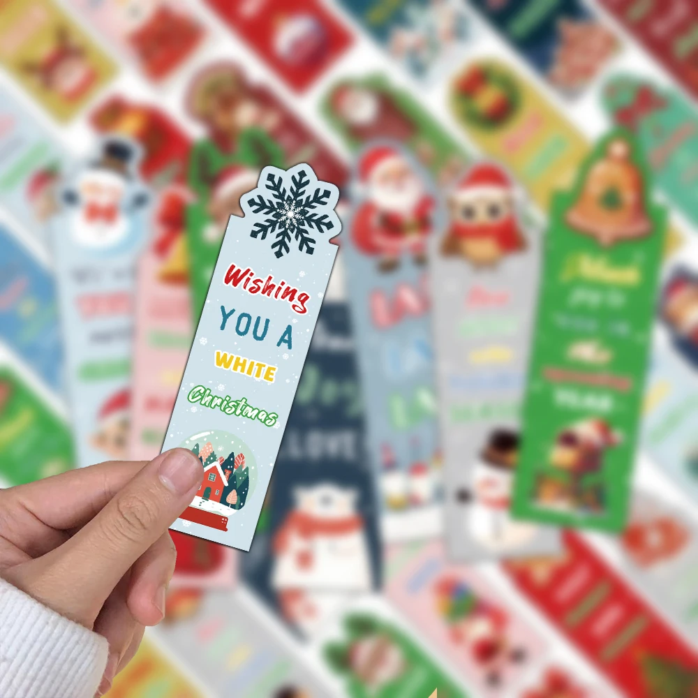 30PCS Alien Christmas Bookmark Decoration Reading Page Book Annotations Students Use Creative Gifts to Mark Cards