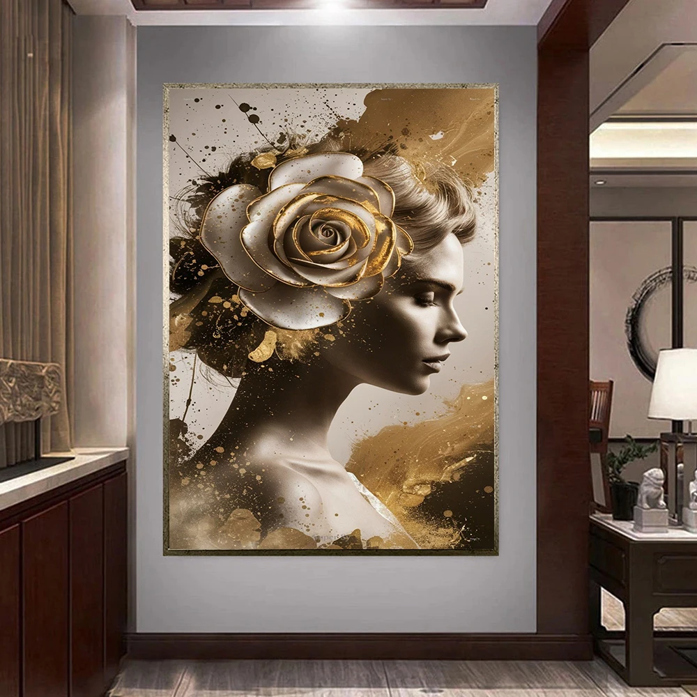 Gold Foil Woman Canvas Art 3