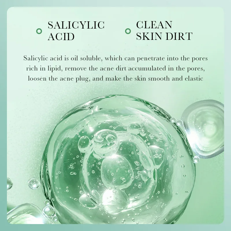 BIOAOUA Salicylic Acid Cleanser Foam Face Wash Acne Treatment Acne Removal Blackhead Skin Care Shrink Pores Deep Cleaning Facial 4