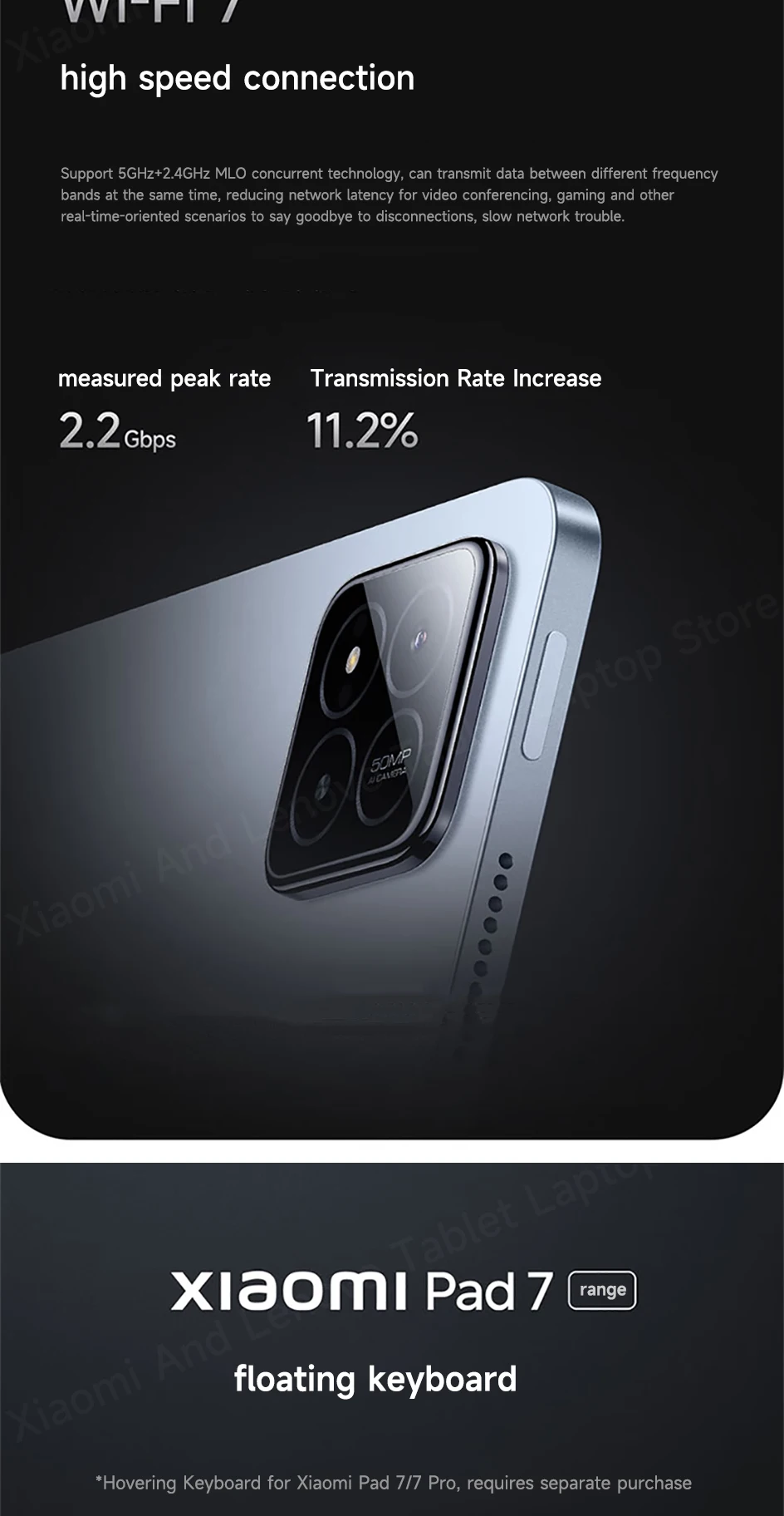 Планшет Xiaomi Pad 7 Pro, 11", 8/128ГБ, 8/256ГБ, 12/256ГБ, 12/512ГБ, Wi ...