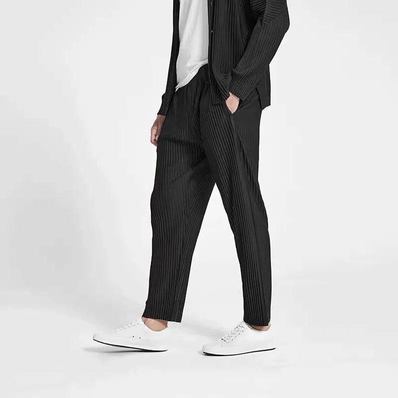 Casual pants Summer Pleated Pants Men