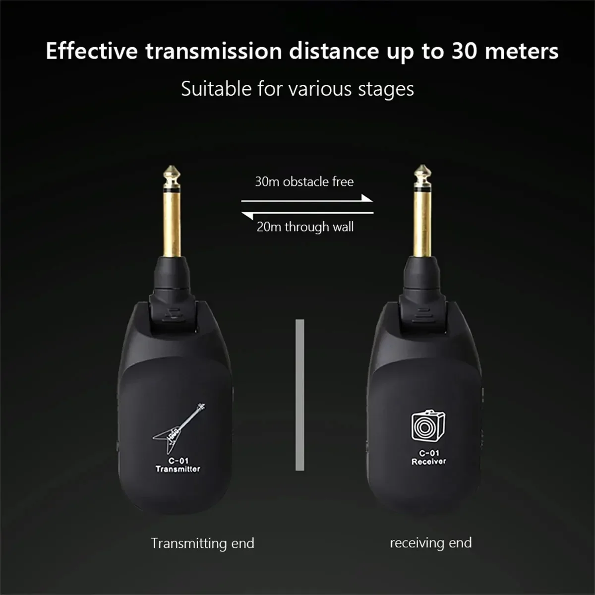 Guitar Wireless Receiver C01 Electric Guitar Wireless Transceiver Electric Hair Dryer Transceiver Connection Cable