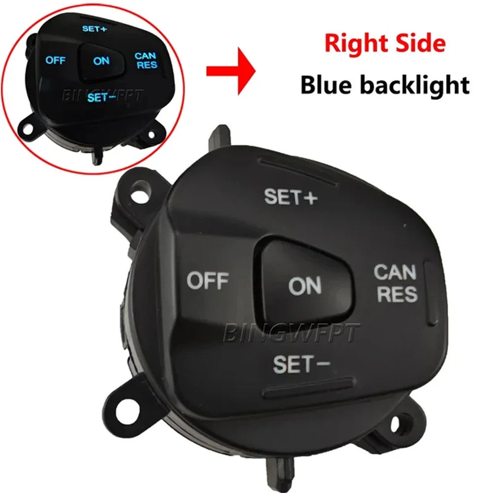 Car Frame Panel Steering Wheel Cover Decorative+Cruise Control Buttons For Ford