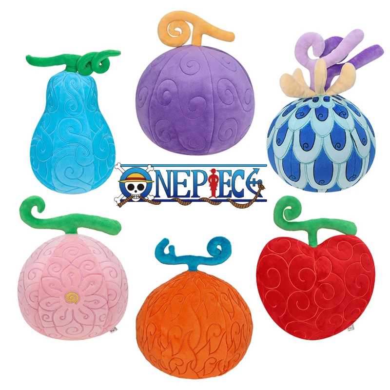 Echte Anime One Piece Teufel Obst Plüsch Bloom Bloom/Gum-Gum/Uo Uo No Mi/Flamme-Flamme/Gura Gura No Mi Spielzeug Stofftier Weihnachten Geschenk