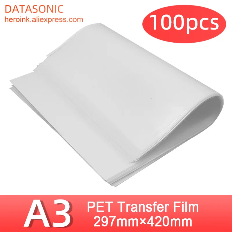 Filme de Transferência do Animal de Estimação de 100 Peças a3 a4 para a Impressão Direta do Filme de Transferência para a Impressão do Filme do Animal de Estimação da Tinta Dtf