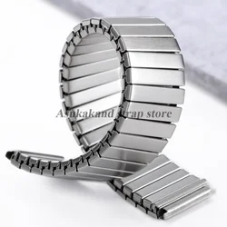 Universal Elastic Stainless Steel Watchband - Stylish Stretch Metal Strap - M (Sliver)