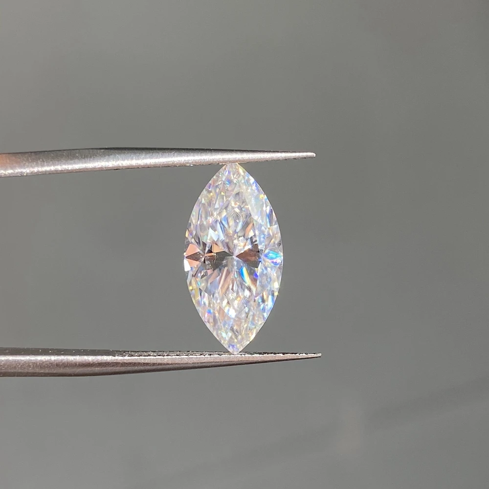 

Marquise Cut D VVS1 Lab Grown White Moissanite 7x14mm 3ct GRA Gemstones Per Pieces Price