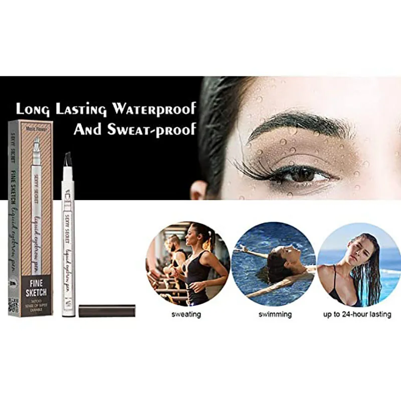 4 Point Eyebrow Pencil Maquillajes Para Mujer Waterproof Liquid Eyebrow Pen Makeup Long Lasting Cosmetic Microblade Brow Pencil 6
