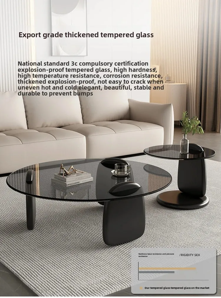 Glass Round Table, Multi-colour Size Set, Tea Table Coffee Table, High Temperature Resistance, Easy To Clean, Office Cafe Home Glass Round Table, Multi-colour Size Set, Tea Table Coffee Table, High Temperature Resistance, Easy To Clean, Office Cafe Home