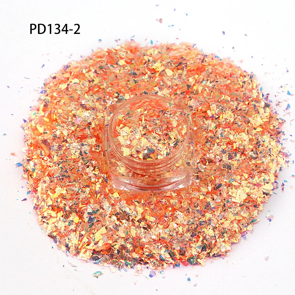 

50g/Bag Holographic Highlight Glitter Shimmering Irregular Fragment Sequins Gradient Opal Nail Glitter Flakes 3D Manicure Tips