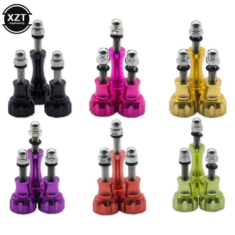 Aluminum Thumb Knob Bolt Screw 3Pcs For GoPro Hero 7 6 5 4 Xiaomi Yi 4K Sjcam SJ4000 H9 Case Tripod Mount Cam Accessory
