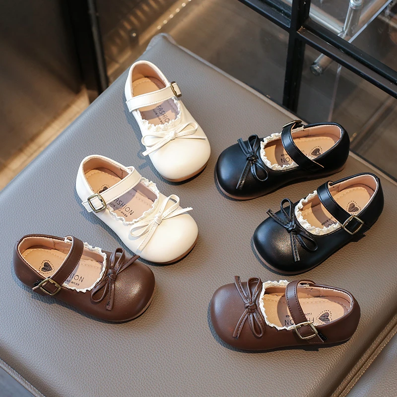Leather Kids Shoes Spring Autumn Flat Round Toe