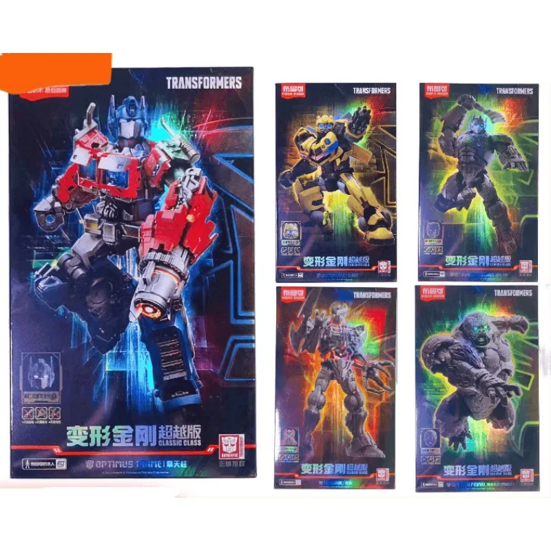 Transformers Animation Optimus Prime Bumblebee Car Machine Building Blocks Action Figure Assemblato Collection Model Toy Gift