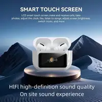 New Wireless Bluetooth Active Noise Cancelling Calling Game Music Earphones Full-color Touch Screen Earphones 1