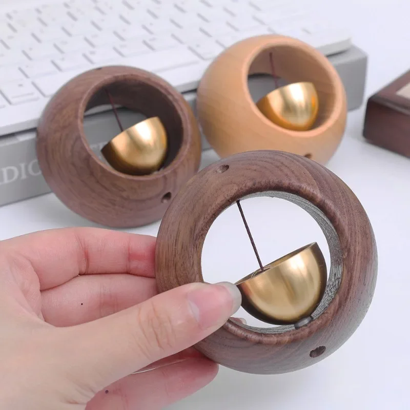 Campanelli Magnetici In Legno E Ottone - Suono Zen Per Frigorifero, Porte, Decorazione - Foto 7