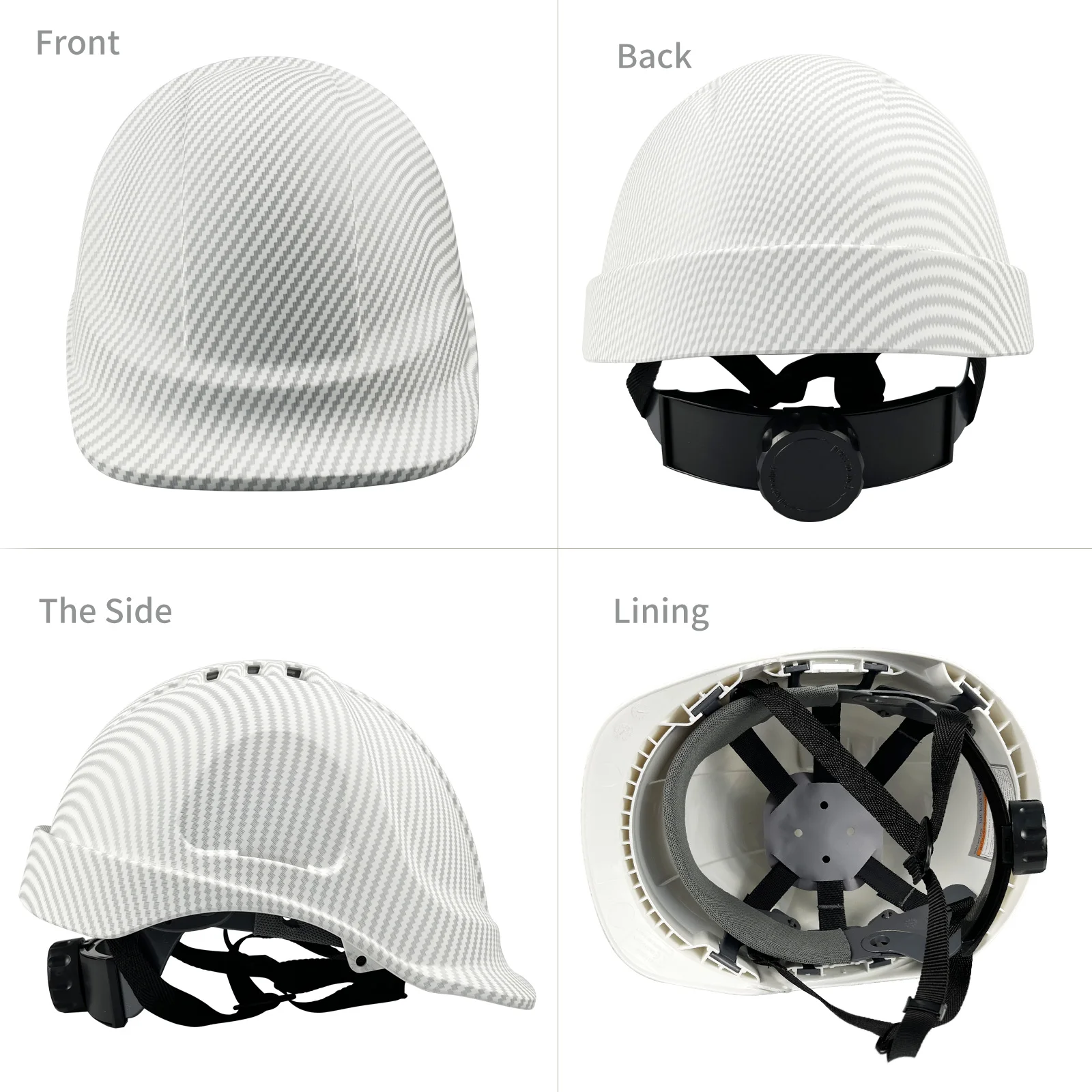 New CE Safety Helmet For Engineer ABS Hard Hat For Men Lightweight Vented  Industrial Work Head Protection Carbon Fiber Pattern