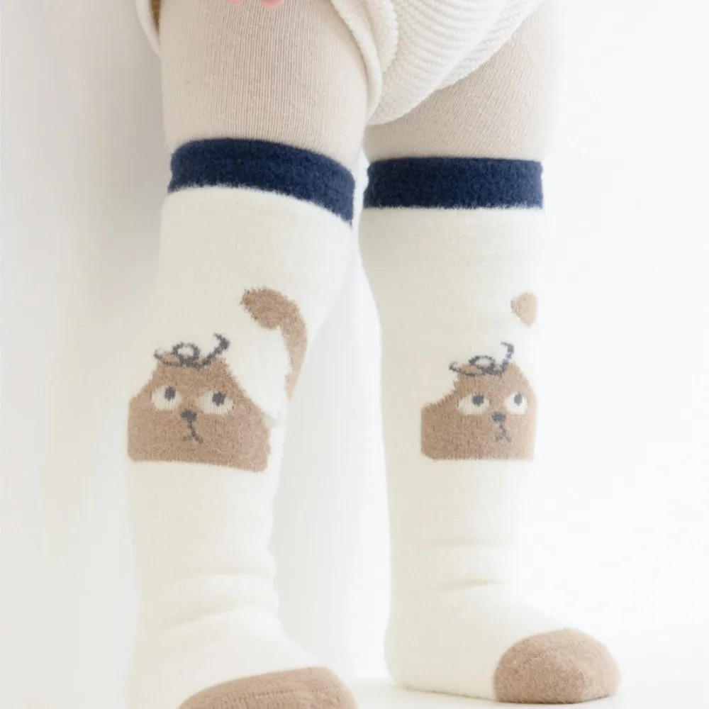 3Pairs Kids Boys Girls Socks Coral Fleece Knee High Long Tube Socks For Girls Bootes Socks Children Leg Warmers Baby Casual Sock