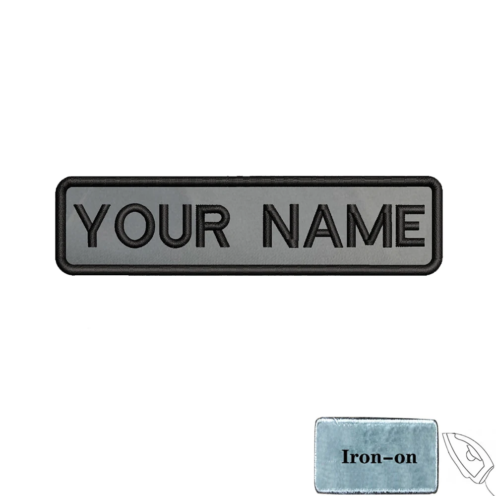 Your Text Name Patches Embroidered Personalized Stripes Badge Hook Backing  Or Iron On For Clothing,Uniform,Hat Morale,Dog Collar