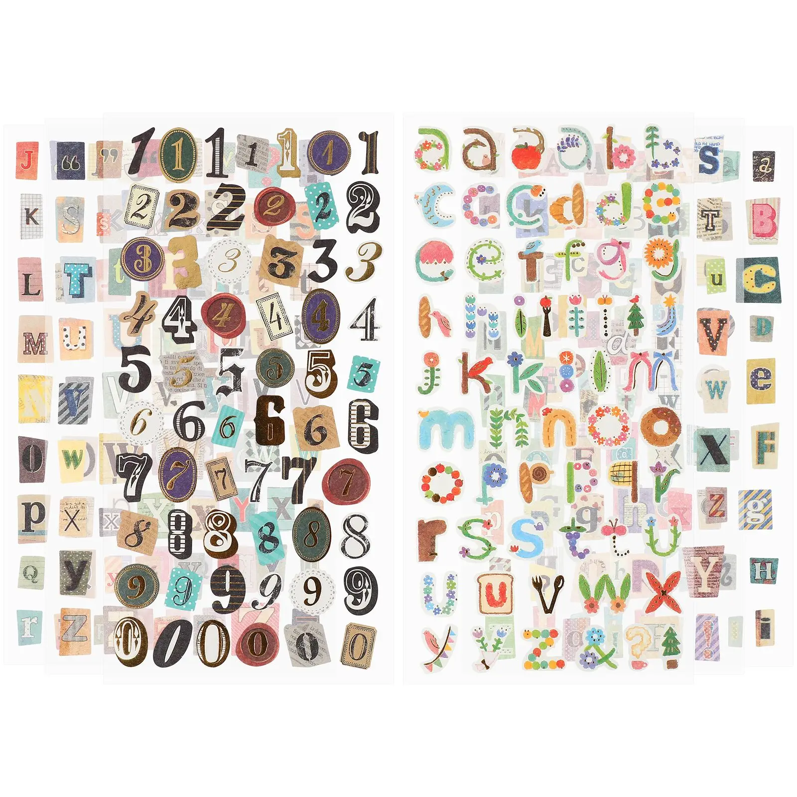 6 Sheet Stickers Graffiti Creative Style Letters Numbers Notebook Decorative Adhesive Decals For Scrapbook Crafts decorative stickers self adhesive stickers stationery stickers paper stickers adhesive stickers decorative labels stickers diy scrapbooking accessories