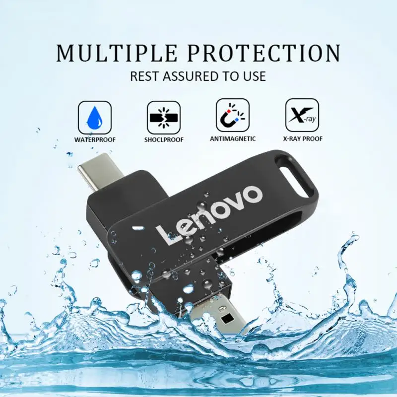 Lenovo Flash Drive Usb 3.2 Super High Speed Metal Transfer U Disk Pen Drive 64TB 8TB Waterproof Type C Disk SSD USB pen drive,usb flash drive,flash drive