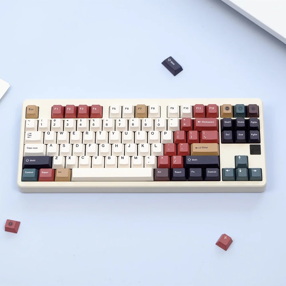 

129 клавиш, фонари, колпачки для клавиш Cherry Profile PBT, колпачок для сублимационной печати для механической клавиатуры MX Switch 61 67 68 84 87 7