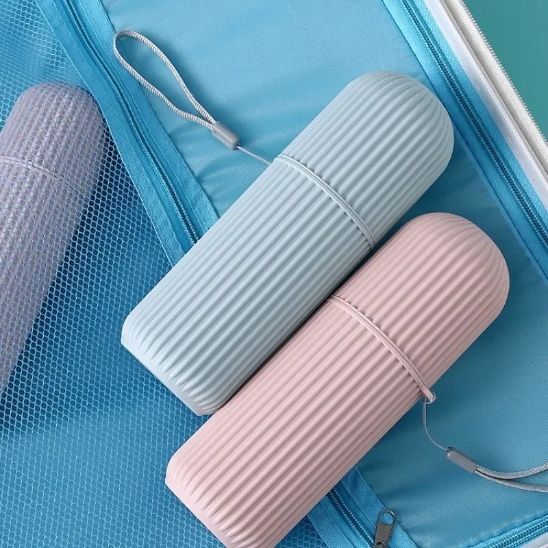 Portable Travel Toothbrush Holder, Toothpaste & Toothbrush Case, Bathroom Organizer Storage Cup, Toiletries Travel Accessories
