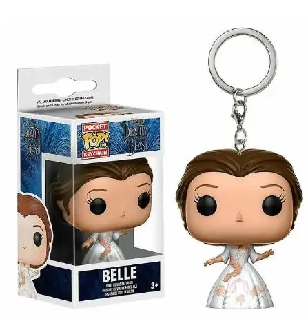 thumbnail image 5 of FUNKO Pop Disney Llavero Juguete La Bella y la Bestia Bella Frozen Elsa Anna Ariel Rapunzel Cenicienta Figura de PVC Colección Modelo Juguetes, 5 of 5