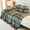 Retro Cotton Linen Sofa Towel Anti Cat Scratch Four Season Universal Sofa Covers for Living Room Boho Style Couch Slipcover Home 6