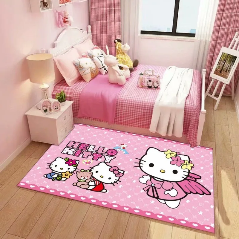 

Hello Kitty Sanrios Cute Children's Room Living Room Bedroom Decoration Carpet Kitchen Toilet Mat Entrance Floor Mat Door Mat