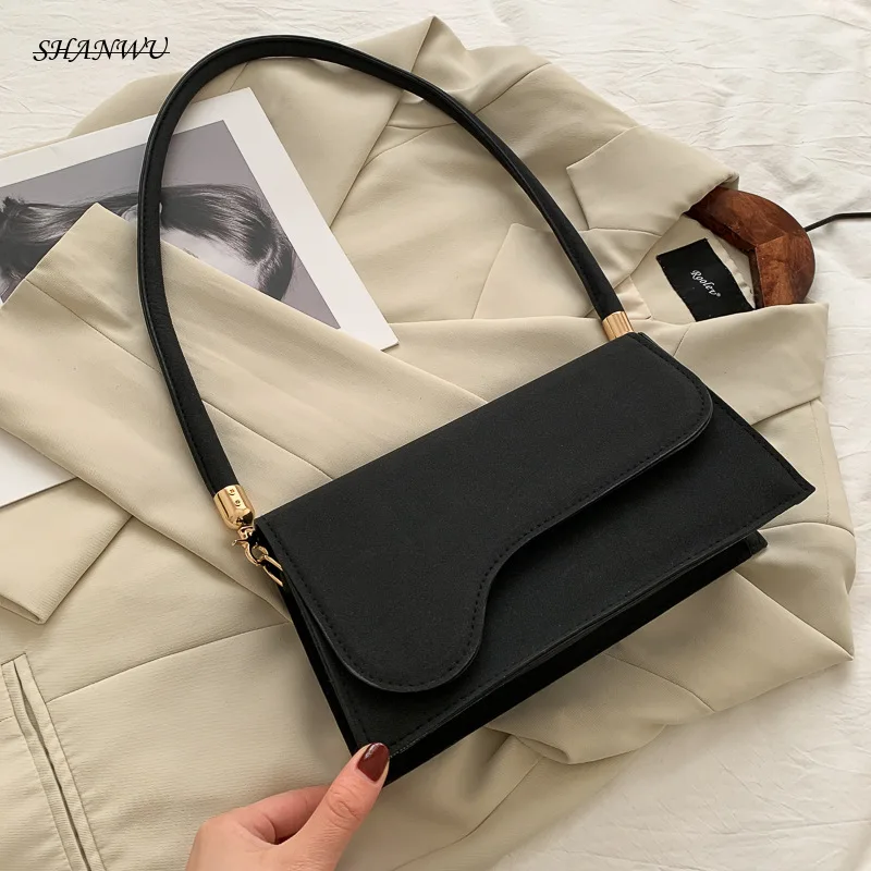 

Women's 2024 New Trendy One Shoulder Fashion Handbag Commuting Minimalist Design Fashion Versatile Solid Color Shoulder Bag