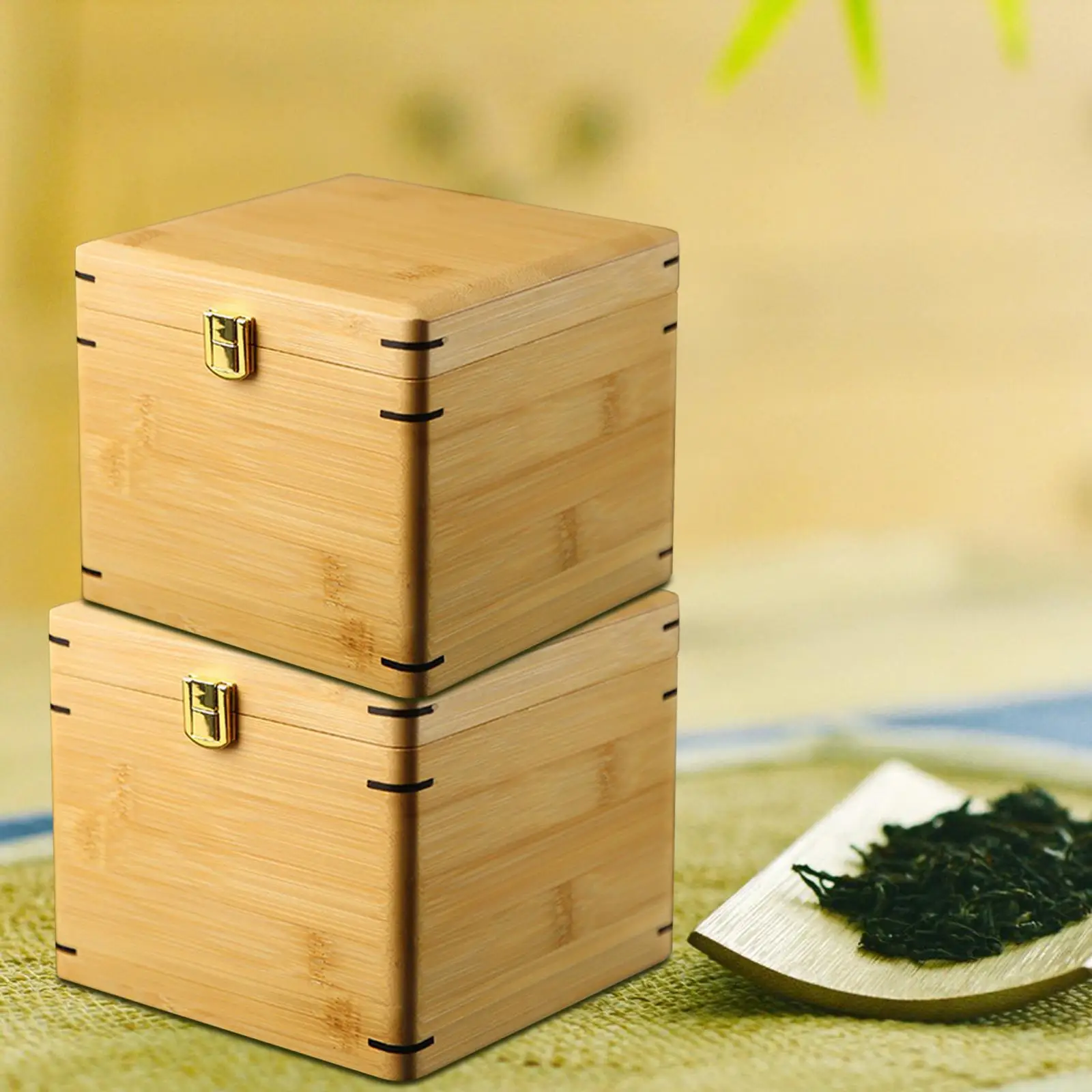 Bamboo Decorative Storage Box Bamboo Wood Storage Box for Antique Collection
