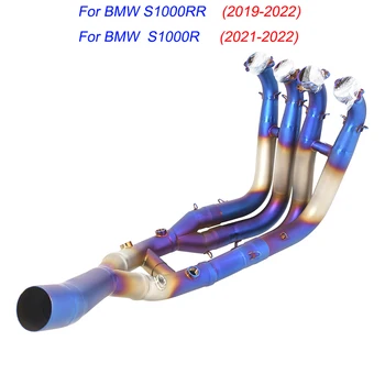 S1000RR Slip On Motorcycle Headers Pipe Front Connector Tube Stainless Steel For BMW S1000RR 2019 2020 2021 2022