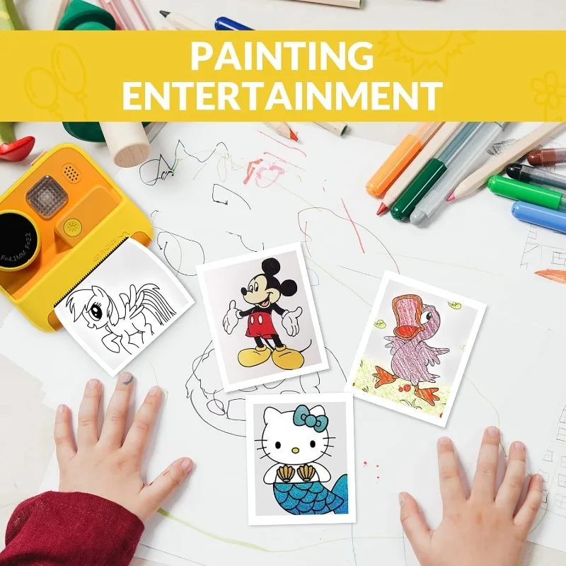 Kids Instant Camera Refill Print Paper-Photo Print Thermal Paper Compatible with Most Camera Instant Print,2.2 x1 Inch,White