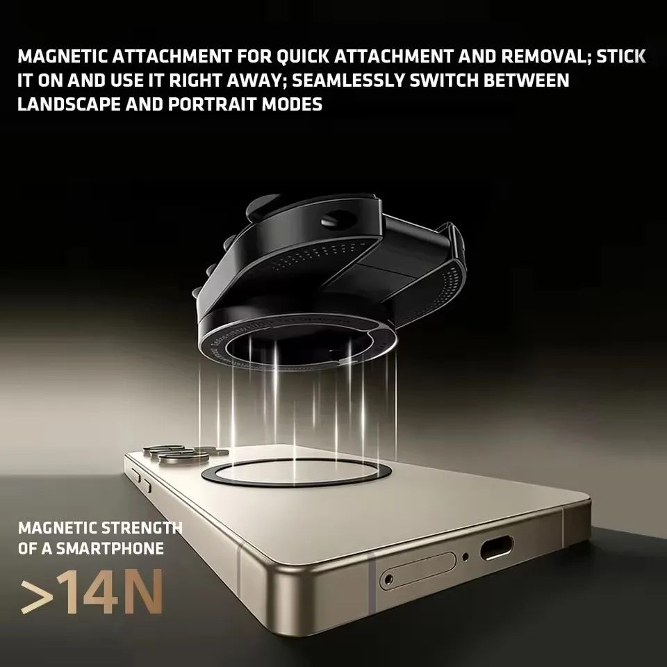 MA39 Magnetic Foldable Phone Stand Universal 360° Rotation Desktop Mobile Holder With Suction Cups At The Bottom
