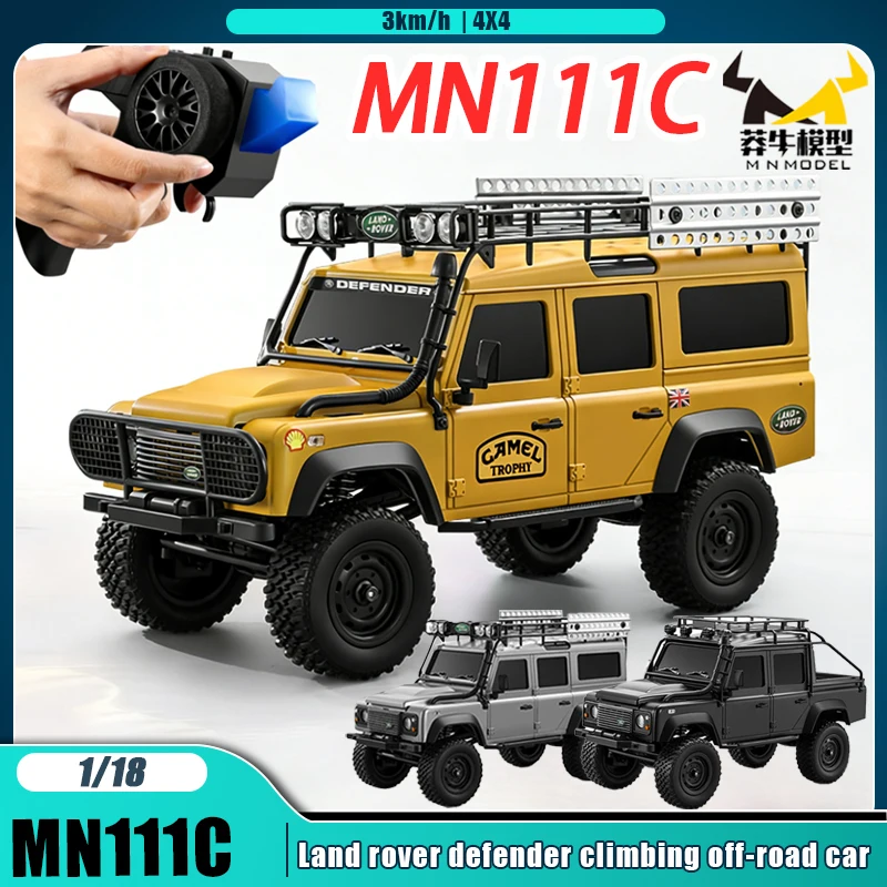 MN111C 1:18 RC카 4륜 구동 랜드로버 디펜더 클라이밍 오프로드 차량 2...