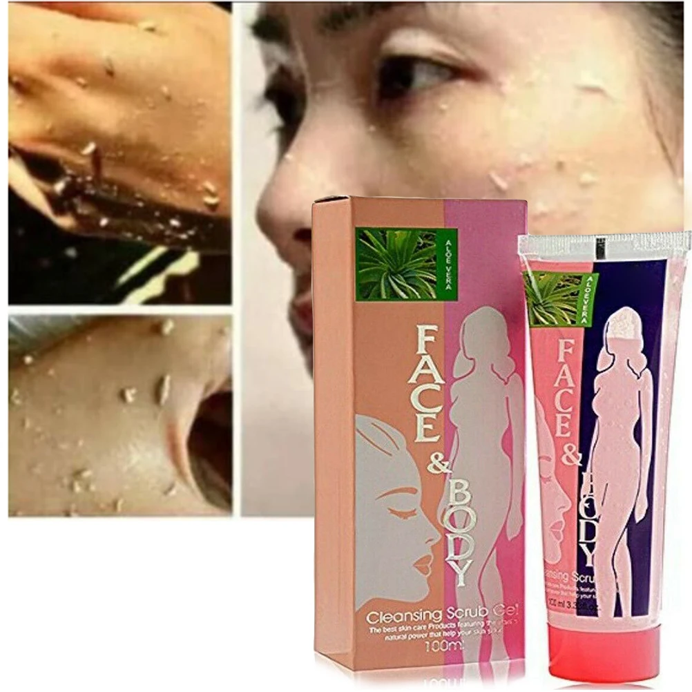 

100ml Face And Body Cleansing Scrub Gel Deep Cleaning Exfoliating Body Scrub Smooth Moisturizing Skin Care Cleaner free shipping