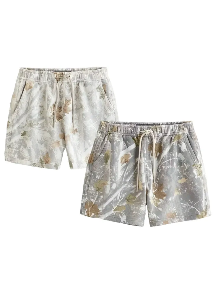 Womens Loose Fit Maple Leaf Workout Shorts