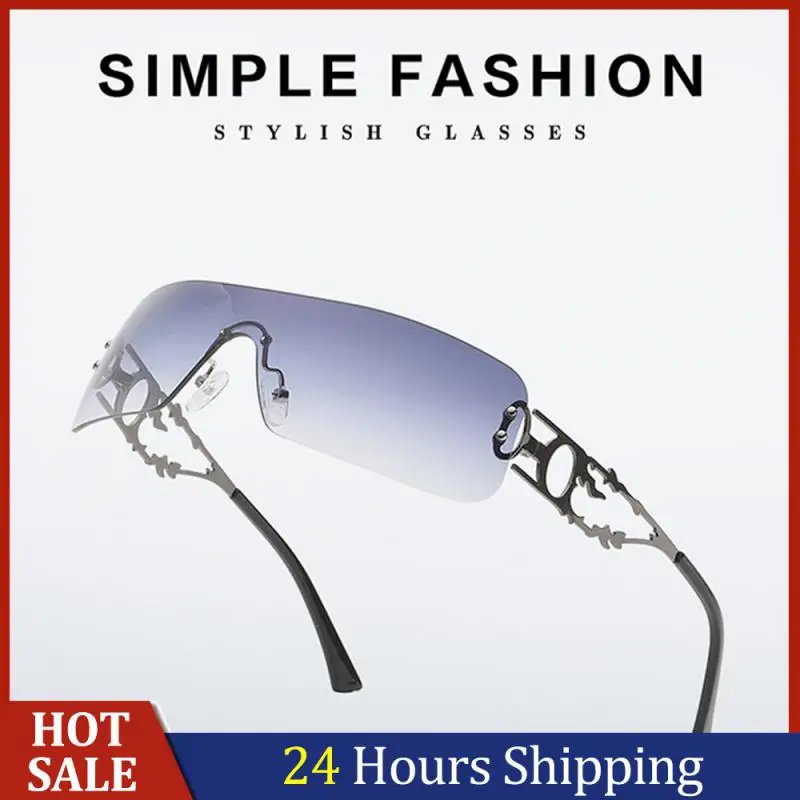 

Frameless Sunglasses Travel Shades Luxury Brand Eyeglasses Frameless Rimless Glasses Eyewear Stylish Small Rectangle Sun Glasses