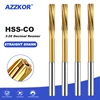AZZKOR HSS-CO Helical Reamer Cobalt Titanium Plated Stainless Steel Special Straight Shank Reamer 3-20 Decimal Point Reamer 1