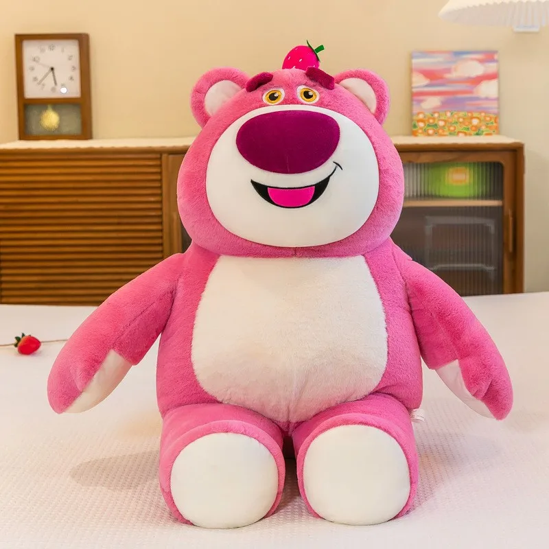 MINISO Cartoon Disney Toy Story Lotso Plush Toy Kawaii Strawberry Rose Lots-o-Huggin Bear Soft Stuffed Doll Couple Gift 3